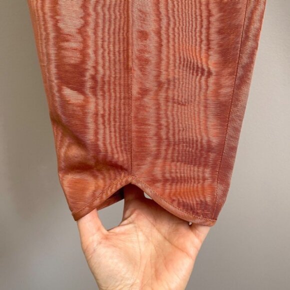 Gucci Orange Taffeta Moire Pleated Barrel Leg Pants - 36/25" Waist 🇮🇹 - Picture 7 of 15